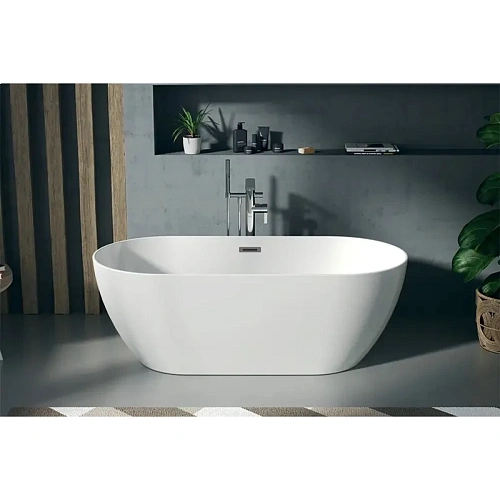 Ванна отдельностоящая Ceruttispa d'ISEO160 CT9903 1600x750x560 акриловая, белая, со сливом-переливом Ванна отдельностоящая Ceruttispa d'ISEO160 CT9903 1600x750x560 акриловая, белая, со сливом-переливом