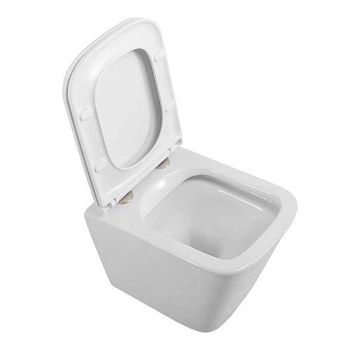 Унитаз подвесной BelBagno DUE BB3103CHR/SC безободковый c сиденьем Унитаз подвесной BelBagno DUE BB3103CHR/SC безободковый c сиденьем