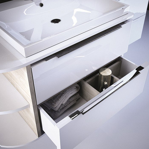 Тумба с раковиной IDDIS Calipso 80 подвесная белая/под дерево полки слева (CAL80W0i95K) Тумба с раковиной IDDIS Calipso 80 подвесная белая/под дерево полки слева (CAL80W0i95K)