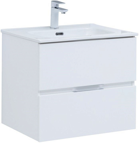Тумба под раковину Aquanet Алвита New 60 2 ящика, белый матовый 00277510 Тумба под раковину Aquanet Алвита New 60 2 ящика, белый матовый 00277510