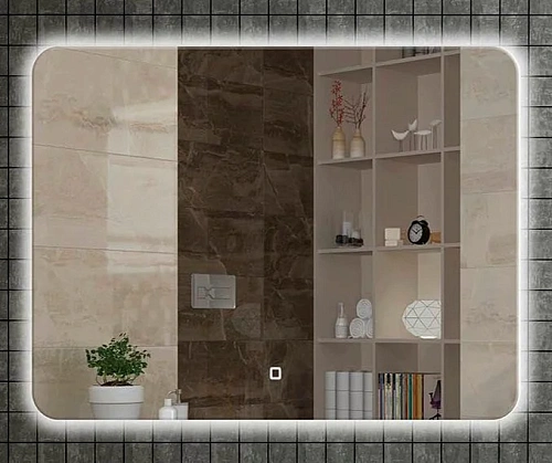 Зеркало Boheme Vallessi с круговой тыльной подсветкой 80x70, IP24 544/2 Зеркало Boheme Vallessi с круговой тыльной подсветкой 80x70, IP24 544/2