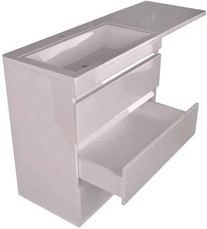 Тумба под раковину Style Line Даллас 140, 3 ящика, Люкс белая СС-00002221 Тумба под раковину Style Line Даллас 140, 3 ящика, Люкс белая СС-00002221