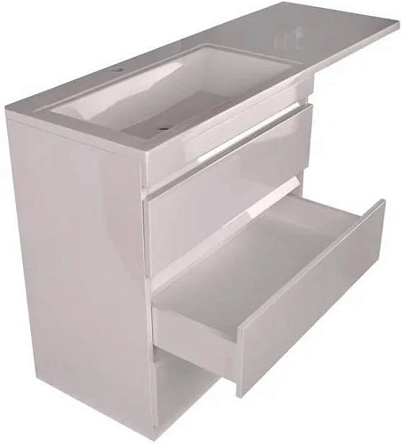 Тумба под раковину Style Line Даллас 140, 3 ящика, Люкс белая СС-00002221 Тумба под раковину Style Line Даллас 140, 3 ящика, Люкс белая СС-00002221