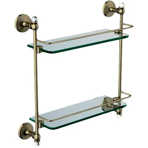 Полка Art&Max Antic Crystal (AM-E-2682BSJ-Br) бронза (двойная) Полка Art&Max Antic Crystal (AM-E-2682BSJ-Br) бронза (двойная)