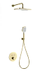 Душевая система Wonzon & Woghand с термостатом, встраиваемая, брашированное золото (WW-D2017-A-BG) Душевая система Wonzon & Woghand с термостатом, встраиваемая, брашированное золото (WW-D2017-A-BG)