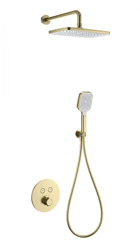 Душевая система Wonzon & Woghand с термостатом, встраиваемая, брашированное золото (WW-D2017-A-BG) Душевая система Wonzon & Woghand с термостатом, встраиваемая, брашированное золото (WW-D2017-A-BG)