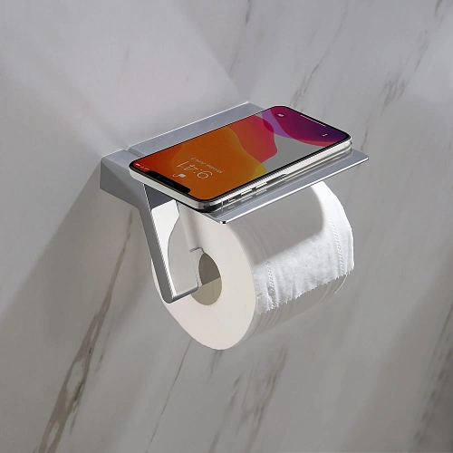 Держатель туалетной бумаги Timo Selene 10043/00 с полкой для телефона хром Держатель туалетной бумаги Timo Selene 10043/00 с полкой для телефона хром