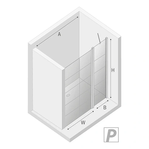 Душевая дверь NEW TRENDY NEW SOLEO BLACK одинарные 90x195 D-0293A (черный) Душевая дверь NEW TRENDY NEW SOLEO BLACK одинарные 90x195 D-0293A (черный)