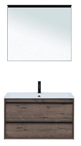 Комплект мебели Aquanet Lino 90 Дуб Веллингтон 00271958 Комплект мебели Aquanet Lino 90 Дуб Веллингтон 00271958