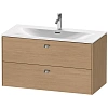 Тумба под раковину Duravit Brioso BR431301052 подвесная 102 см Европейский дуб