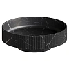 Раковина Boheme SOLE Corian 400x130 801-R-NM Nero Marquina накладная рифленая