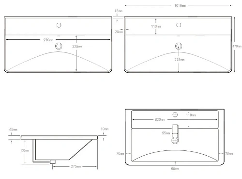 Раковина Aquanet Ирис 100 белая 00323884 Раковина Aquanet Ирис 100 белая 00323884