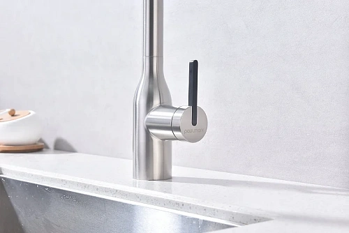 Смеситель для кухни Paulmark Magneto One брашированная сталь Ma213188-BS Смеситель для кухни Paulmark Magneto One брашированная сталь Ma213188-BS