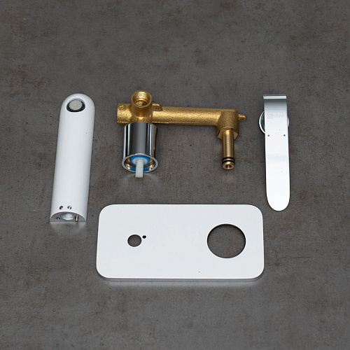 Смеситель для раковины Lemark Melange LM4926CW встраиваемый, хром/белый Смеситель для раковины Lemark Melange LM4926CW встраиваемый, хром/белый