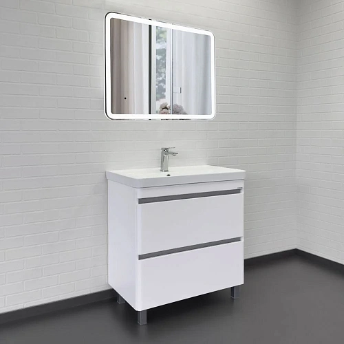 Тумба с раковиной Comforty Валдай-80Н 00-00019070 напольная белая матовая раковина Comforty 4480 Тумба с раковиной Comforty Валдай-80Н 00-00019070 напольная белая матовая раковина Comforty 4480