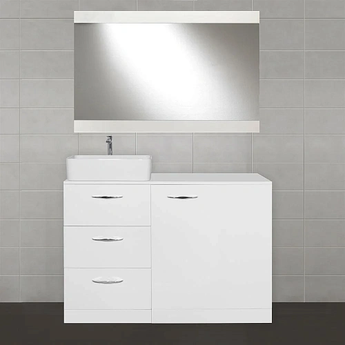 Тумба под раковину Style Line Берн 120 Plus со столешницей под стиральную машину белая ЛС-000010046 Тумба под раковину Style Line Берн 120 Plus со столешницей под стиральную машину белая ЛС-000010046