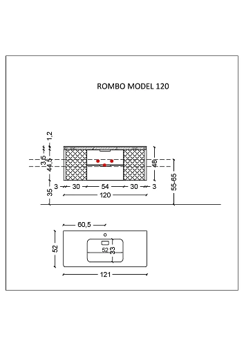 Тумба под раковину Armadi Art ROMBO 120 777-120-WCR белый матовый/хром Тумба под раковину Armadi Art ROMBO 120 777-120-WCR белый матовый/хром
