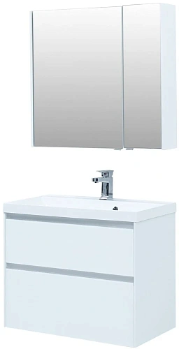 Тумба под раковину Aquanet Гласс 80 белый 00238361 Тумба под раковину Aquanet Гласс 80 белый 00238361
