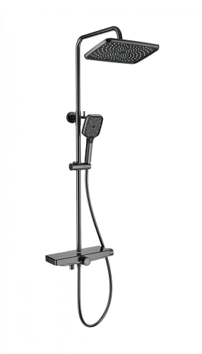 Душевая система Wonzon & Woghand с термостатом, темный графит (WW-B3098-A-BGG) Душевая система Wonzon & Woghand с термостатом, темный графит (WW-B3098-A-BGG)