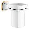 Картинка анонса товара «стакан grohe grandera, хром/золото (40626ig0) керамический, с держателем»
