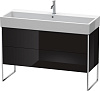 Картинка анонса товара «тумба под раковину duravit xsquare xs447704040 напольная 118 см черный глянцевый»