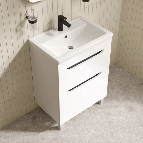 Тумба с раковиной IDDIS Ray RAY60WFi95K напольная, 60 см, белый Тумба с раковиной IDDIS Ray RAY60WFi95K напольная, 60 см, белый