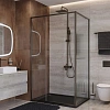 Душевой уголок CEZARES LUX-AH-FS-11-110/80-C-GM 110x80 см, профиль оружейная сталь, стекло прозрачное Душевой уголок CEZARES LUX-AH-FS-11-110/80-C-GM 110x80 см, профиль оружейная сталь, стекло прозрачное