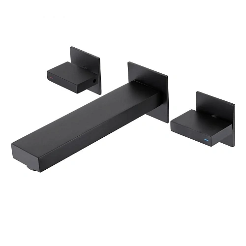 Смеситель для раковины ABBER Daheim AF82122B скрытого монтажа, черный матовый Смеситель для раковины ABBER Daheim AF82122B скрытого монтажа, черный матовый