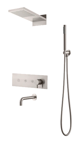 Душевая система Boheme Fusion 130-2-NB встраиваемая Nickel Brush с изливом Душевая система Boheme Fusion 130-2-NB встраиваемая Nickel Brush с изливом