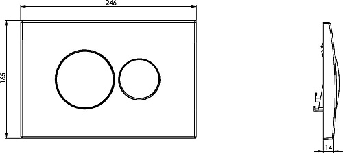 Клавиша смыва DIWO 7311 хром матовый 573593 Клавиша смыва DIWO 7311 хром матовый 573593
