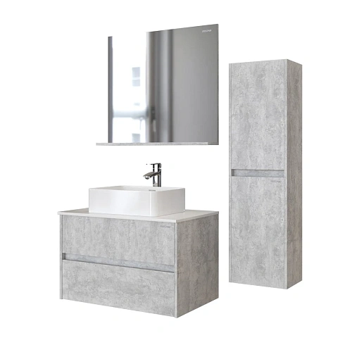 Шкаф-пенал GROSSMAN ЭДВАНС-35 см универсальный цемент светлый 303504 Шкаф-пенал GROSSMAN ЭДВАНС-35 см универсальный цемент светлый 303504