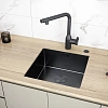 Кухонная мойка Paulmark NEXT 44 UNI, PM214444-MBN, матовый черный, 440х440мм 1,2мм Кухонная мойка Paulmark NEXT 44 UNI, PM214444-MBN, матовый черный, 440х440мм 1,2мм