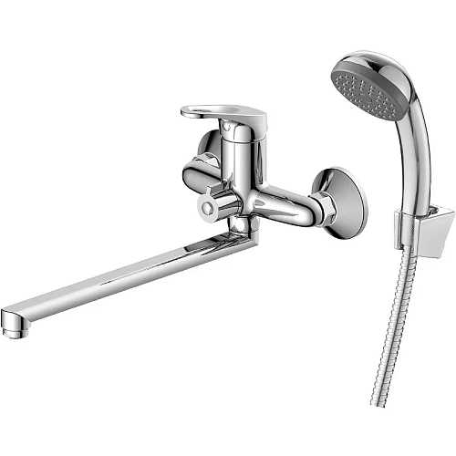 Смеситель для ванны DECOROOM DR21043 универсальный с поворотным изливом 300 мм Смеситель для ванны DECOROOM DR21043 универсальный с поворотным изливом 300 мм