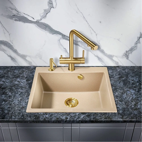 Смеситель для кухни Milacio Ultra 559 (MCU.559.GD) под фильтр, брашированное золото Смеситель для кухни Milacio Ultra 559 (MCU.559.GD) под фильтр, брашированное золото