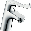 Картинка анонса товара «смеситель для раковины hansgrohe focus с длинной рукояткой и сливным гарнитуром, хром 31910000»