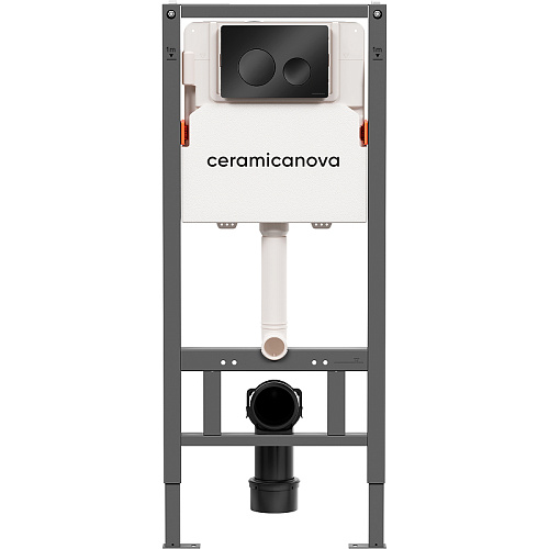 Инсталляция для унитаза Ceramica Nova Balance CN121001MB с кнопкой смыва Circle черный матовый Инсталляция для унитаза Ceramica Nova Balance CN121001MB с кнопкой смыва Circle черный матовый