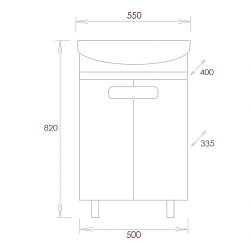 Тумба под раковину Onika ХАРПЕР 55.10 белый матовый 105553 Тумба под раковину Onika ХАРПЕР 55.10 белый матовый 105553