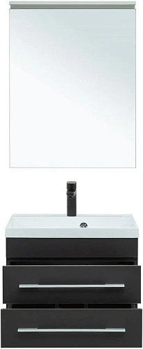 Тумба под раковину Aquanet Верона 58 New черный матовый 00272428 Тумба под раковину Aquanet Верона 58 New черный матовый 00272428