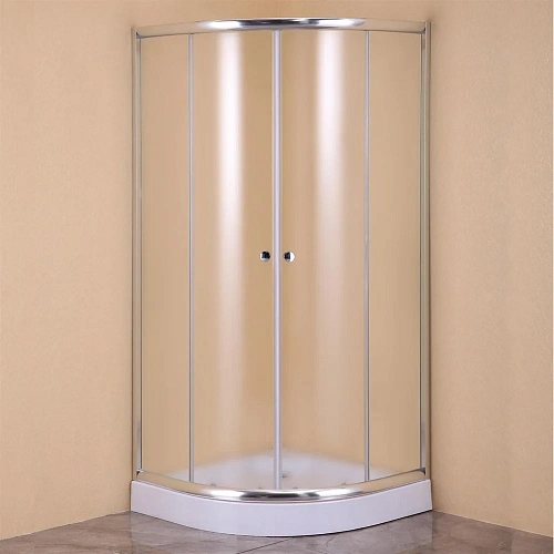 Душевой уголок DIWO Коломна 90х90 профиль хром матовый, стекло матовое, с поддоном 556923 Душевой уголок DIWO Коломна 90х90 профиль хром матовый, стекло матовое, с поддоном 556923