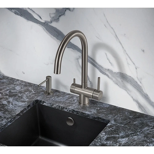 Смеситель для кухни Milacio Ultra ( MCU.554.GM ) вороненая сталь Смеситель для кухни Milacio Ultra ( MCU.554.GM ) вороненая сталь