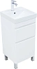 Тумба с раковиной Aquanet Слим 40 00348174 напольная белый сатин