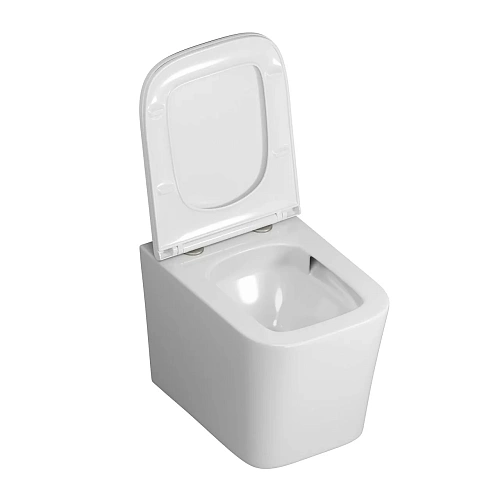 Унитаз подвесной GROSSMAN GR-4441SQ 53x36x36,5 белый, безободковый, торнадо с тонкой крышкой Унитаз подвесной GROSSMAN GR-4441SQ 53x36x36,5 белый, безободковый, торнадо с тонкой крышкой