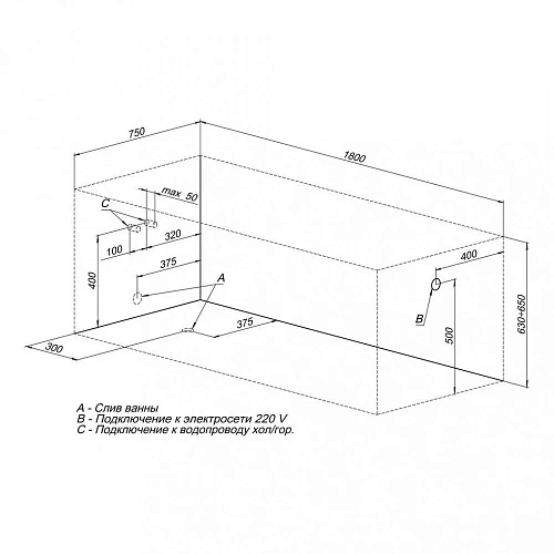 Акриловая ванна Aquanet Viola NEW 180x75 00242744 Акриловая ванна Aquanet Viola NEW 180x75 00242744