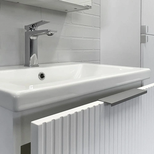 Тумба с раковиной Comforty Лима-60Н2 00-00019173 белый матовый раковина Como 60 Тумба с раковиной Comforty Лима-60Н2 00-00019173 белый матовый раковина Como 60