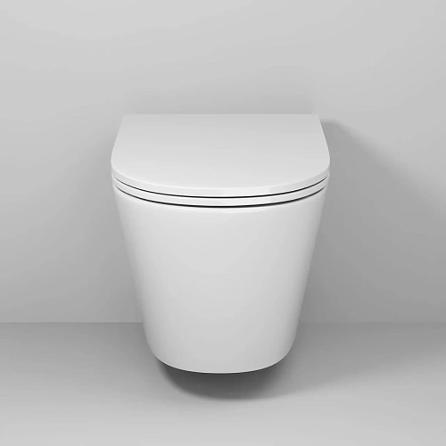 Унитаз подвесной GROSSMAN GR-4403SQ 54x36,8x35 белый, безободковый, торнадо с тонкой крышкой Унитаз подвесной GROSSMAN GR-4403SQ 54x36,8x35 белый, безободковый, торнадо с тонкой крышкой