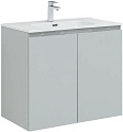 Тумба под раковину Aquanet Алвита New 80 2 дверцы, серый 00277528 Тумба под раковину Aquanet Алвита New 80 2 дверцы, серый 00277528