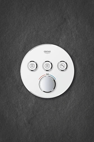 Смеситель для душа GROHE Grohtherm SmartControl на 3 выхода, белая луна (29904LS0) внешняя часть тер Смеситель для душа GROHE Grohtherm SmartControl на 3 выхода, белая луна (29904LS0) внешняя часть тер