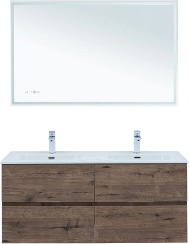 Тумба под раковину Aquanet Алвита New 60 2 ящика, дуб веллингтон табак 00334184 подвесная Тумба под раковину Aquanet Алвита New 60 2 ящика, дуб веллингтон табак 00334184 подвесная