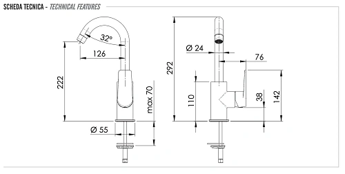 Смеситель для кухни Remer Dream D72C Смеситель для кухни Remer Dream D72C