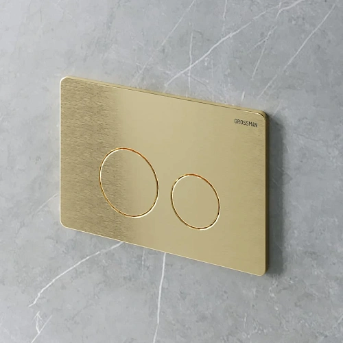 Клавиша смыва GROSSMAN Style 700.K31.05.32M.32M золото сатиновый Клавиша смыва GROSSMAN Style 700.K31.05.32M.32M золото сатиновый